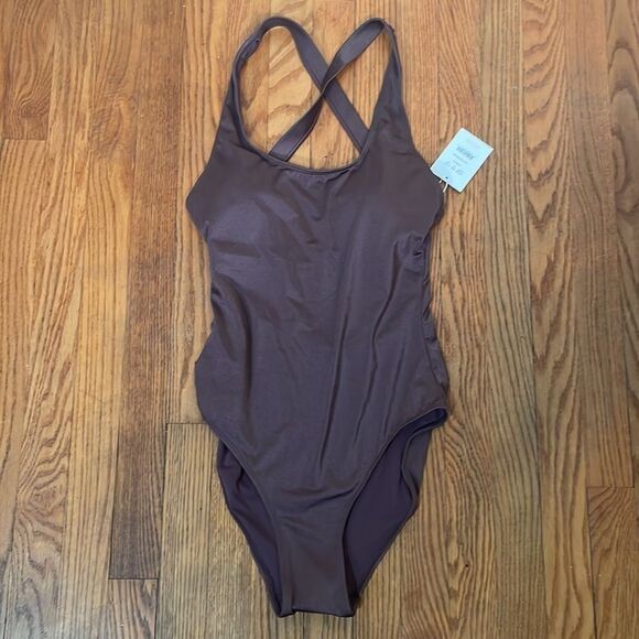 Andie The Tulum One Piece Swimsuit Licorice Purple Size S NWT - Picture 3 of 7
